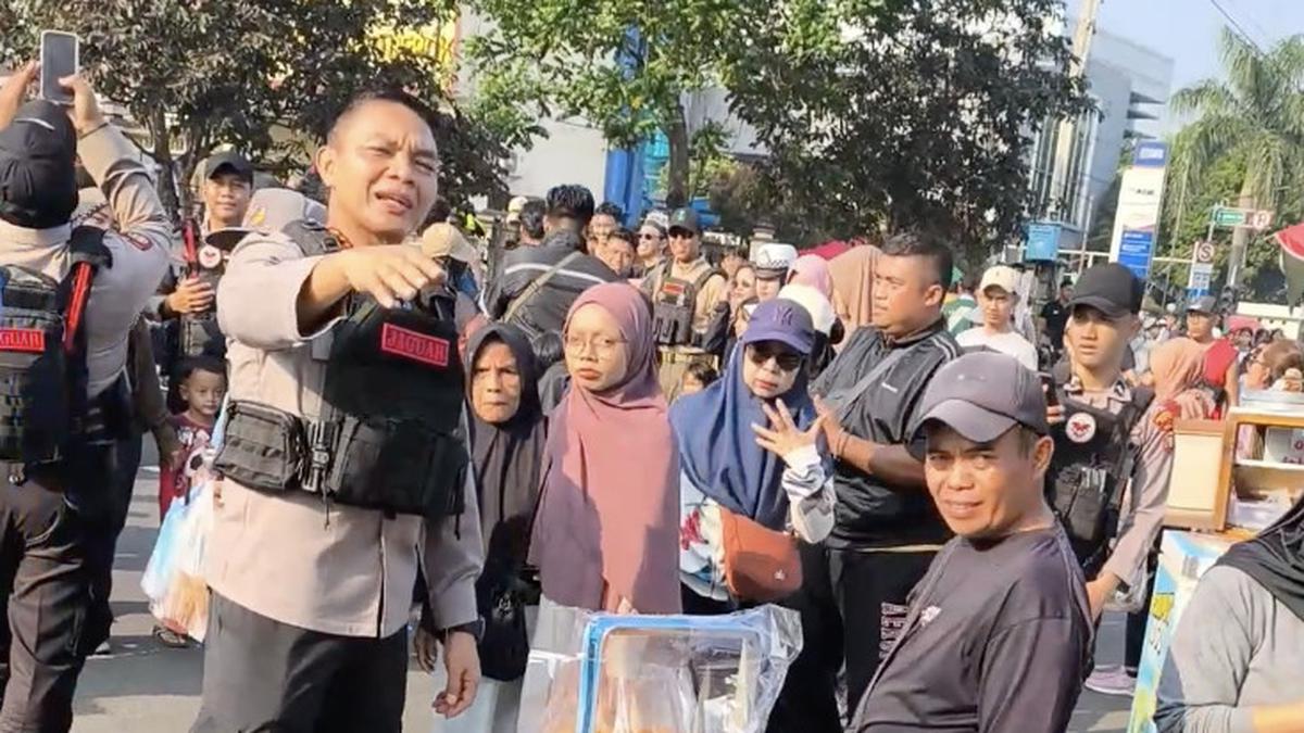 Kapolres Depok Tiba-Tiba Traktir Warga Jajan saat CFD dan Ngopi Waktu Patroli Malam