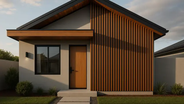 7 Model Rumah Minimalis dengan Lisplang dan Kisi-Kisi Kayu Vertikal, Tampilan Simpel tapi Berkarakter