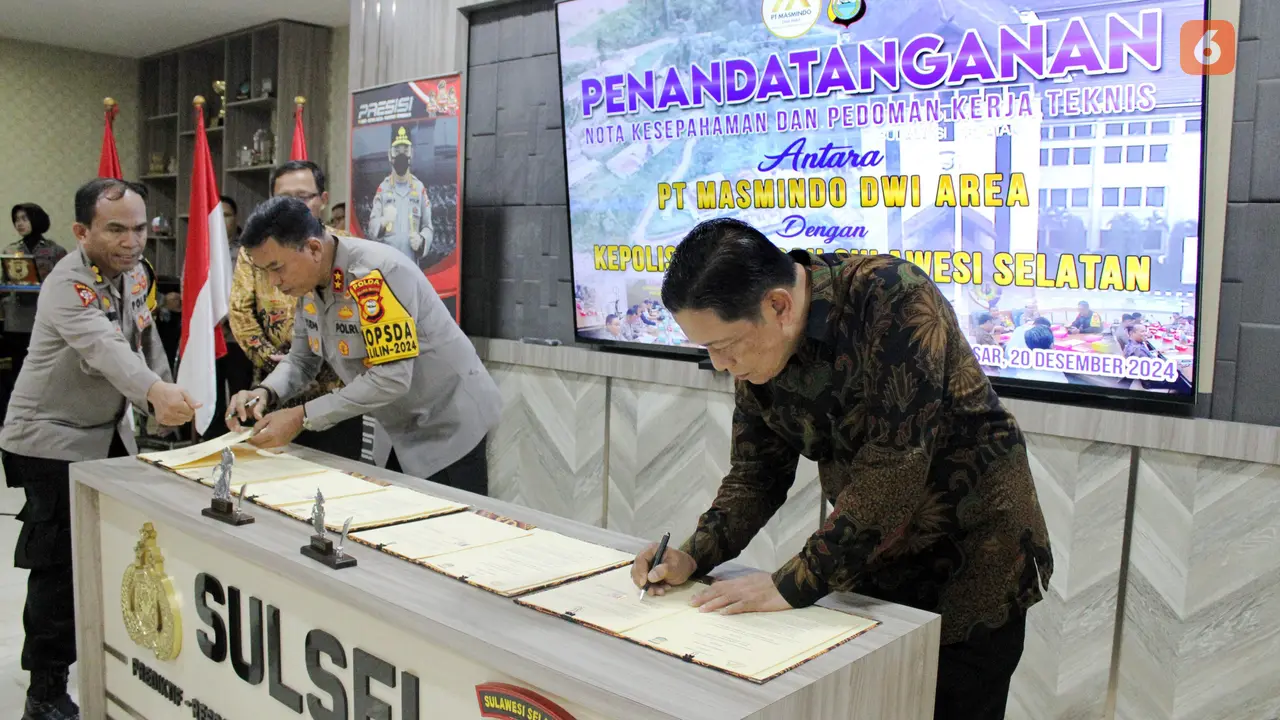 Polda Sulsel dan MDA tandatangani MoU (Liputan6.com/Fauzan)