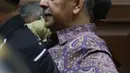 Terdakwa kasus suap proyek PLTU Riau-1 Sofyan Basir menjalani sidang lanjutan di Pengadilan Tipikor, Jakarta, Senin (21/10/2019). Sidang tersebut beragendakan pembacaan nota pembelaan atau pledoi terdakwa. (Liputan6.com/Herman Zakharia)
