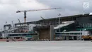 Suasana pembangunan Bandara Internasional Yogyakarta di Kabupaten Kulon Progo, DI Yogyakarta, Selasa (23/4). Progres pembangunan Bandara Internasional Yogyakarta hampir 100 persen, sementara progres pembangunan keseluruhannya termasuk domestik mencapai 47 persen. (Liputan6.com/Helmi Fithriansyah)