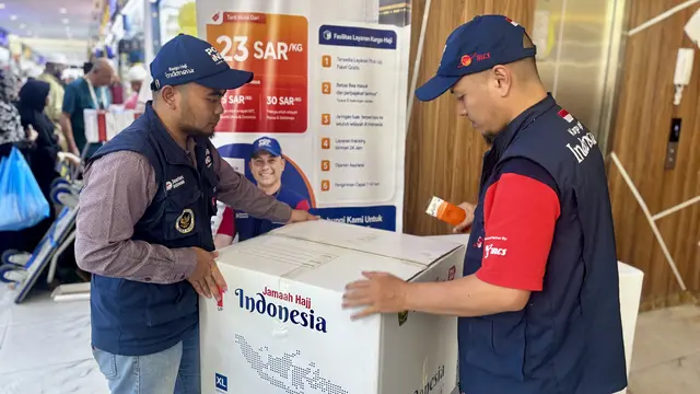 Layanan Kargo Haji oleh Pos Indonesia di Makkah, 8 Juni 2026. (Asnida Riani/Liputan6.com/Media Center Haji)