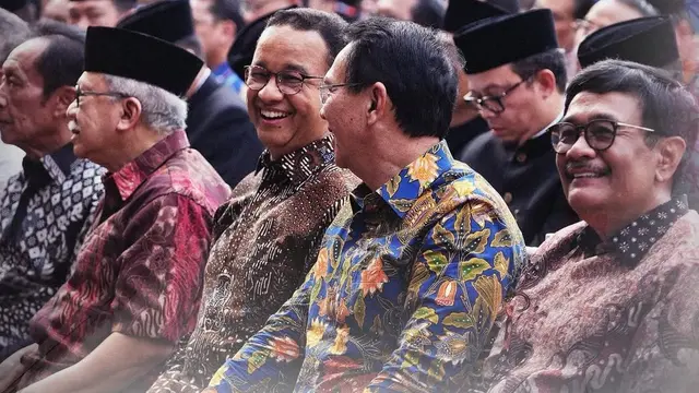Potret Keakraban Anies dan Ahok di Balaikota Jakarta