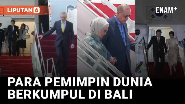 Sejumlah pemimpin dunia sudah mendarat di Pulau Bali untuk menghadiri ajang puncak Konferensi Tingkat TInggi G20 tanggal 15-16 November 2022. Mereka tiba di bandara I Gusti Ngurah Rai Bali dengan menggunakan pesawat kenegaraan.