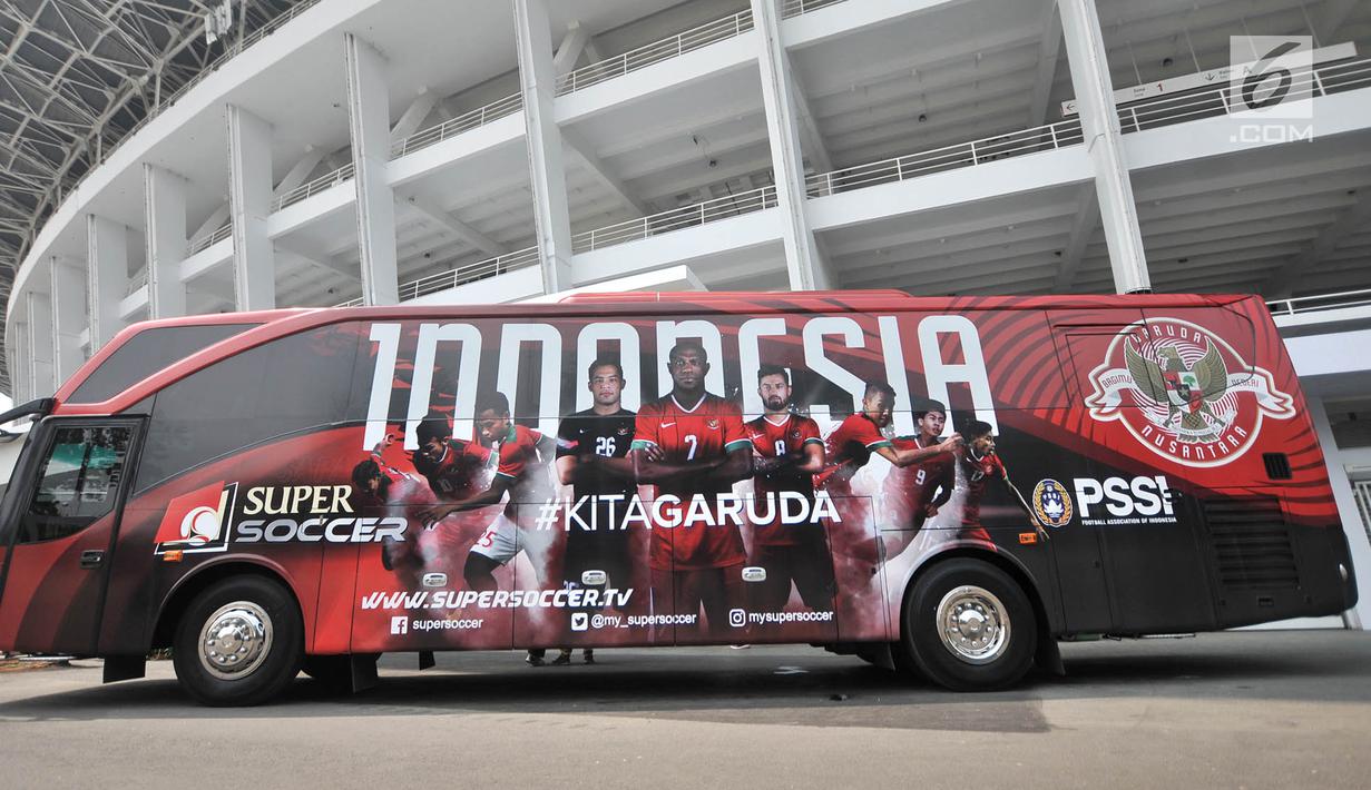 Gambar Bus Indo  FOTO  Resmi Diluncurkan Begini Wujud Bus  Baru Timnas 