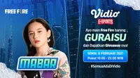 Main bareng Free Fire bersama Grace eks JKT48, Senin (8/2/2021) pukul 19.00 WIB dapat disaksikan melalui platform Vidio. (Dok. Vidio)