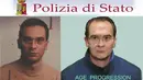 Foto kolase yang menunjukkan gambar yang dihasilkan komputer yang dirilis oleh Polisi Italia (kanan) dan gambar bos mafia nomor satu di Italia Matteo Messina Denaro. Polisi Italia mengatakan pada Senin, 16 Januari 2023, mereka menangkap bos mafia paling dicari di Italia dalam pelarian selama 30 tahun. (Italian Police, LaPresse via AP)