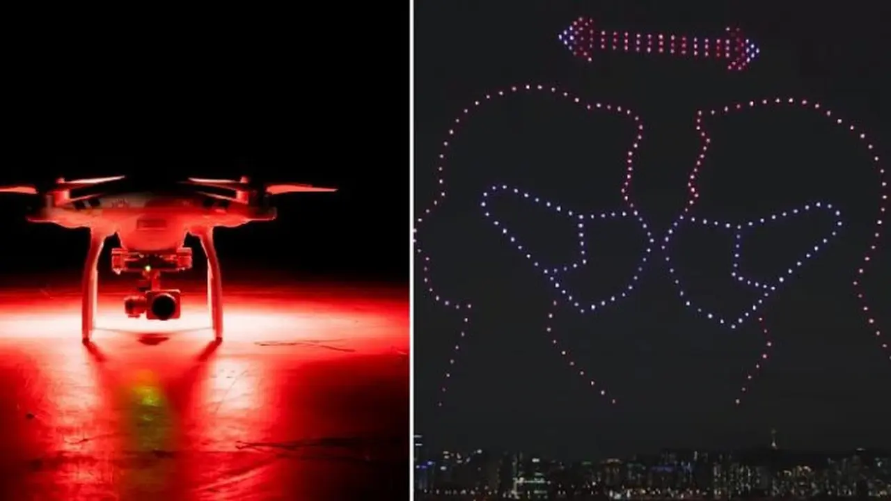 Keren, 300 Drone Hiasi Langit Korea Selatan untuk Hormati Perjuangan Tenaga Medis