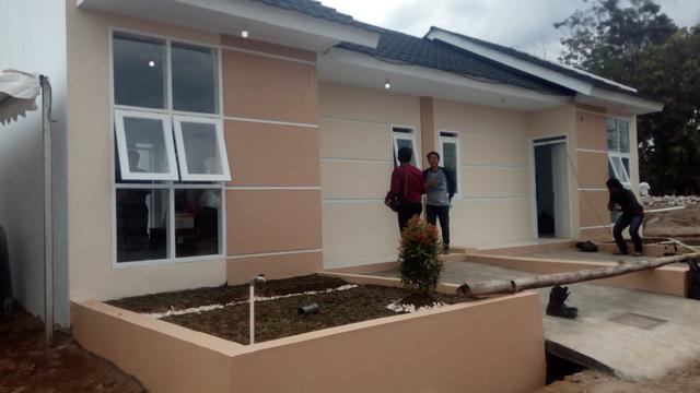 Contoh unit perumahan tukang cukur di Garut yang akan diresmikan Jokowi