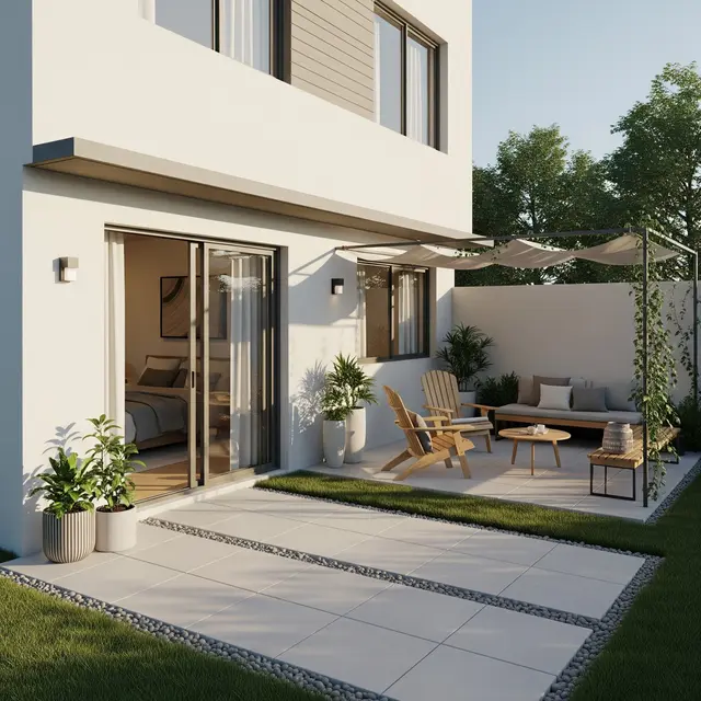 Rumah Tipe 36 dengan Taman Belakang Minimalis