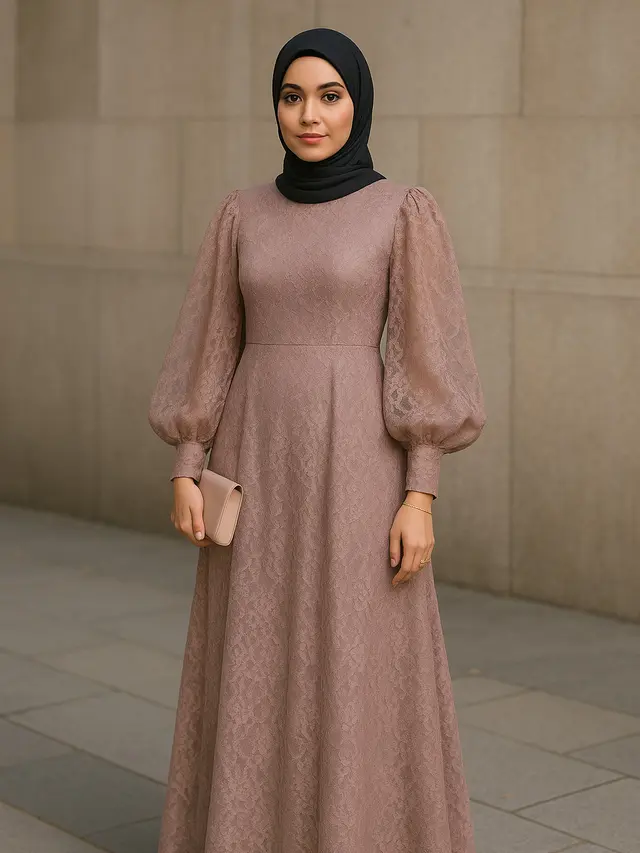 Gamis Brokat Paling Favorit di Tahun 2025 (Foto: ChatGPT)