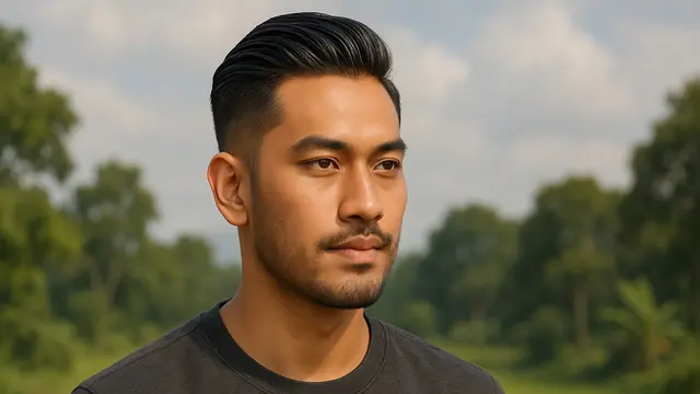 Gaya Rambut Pria Pendek Samping Short Slicked Back Undercut/via ChatGPT