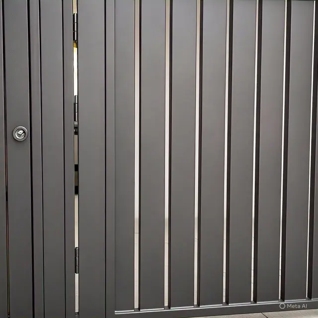 Pintu Pagar Dorong Minimalis dengan Finishing Matte