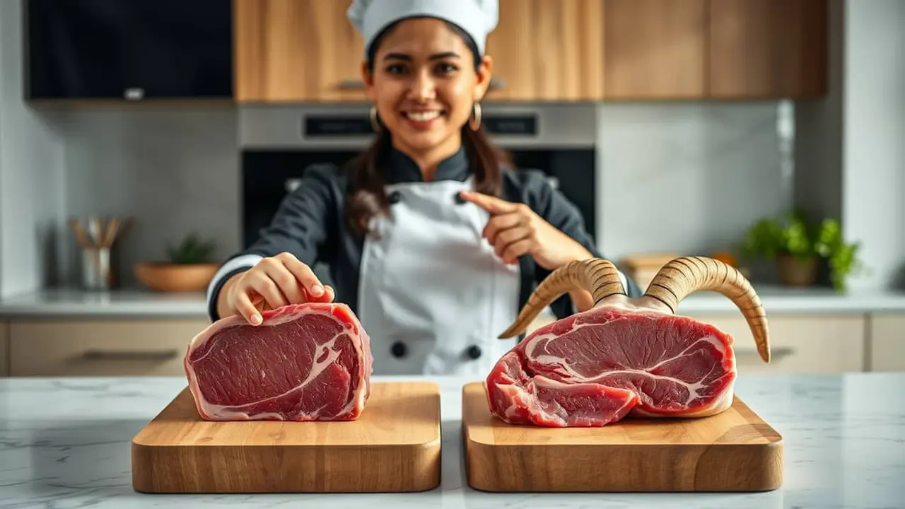 perbedaan daging sapi dan kambing