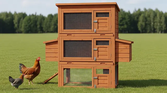 Desain Kandang Ayam Vertikal 3 Tingkat/Gemini AI