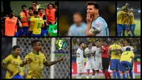Foto-foto duel Brasil versus Argentina pada semifinal Copa America 2019. (AFP/Bola.com)
