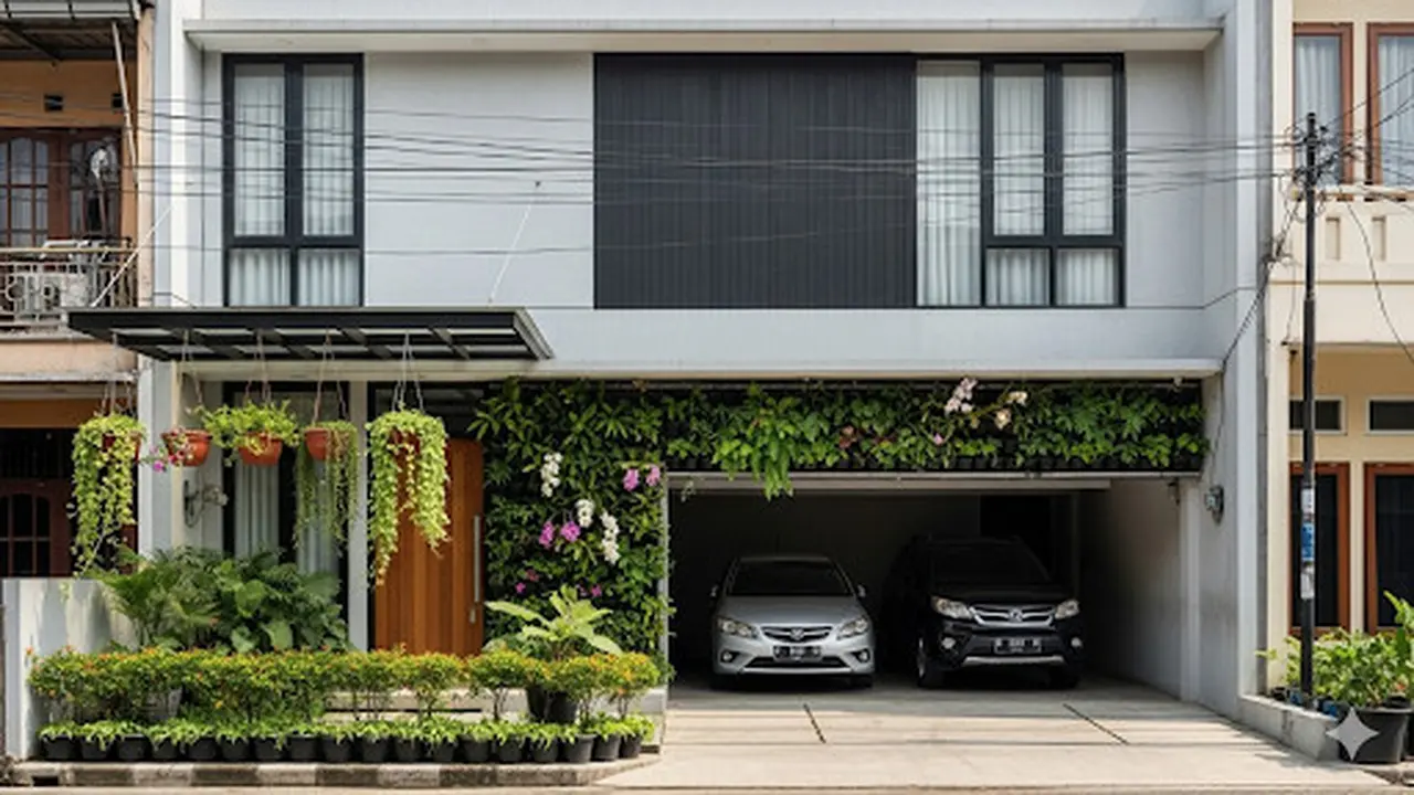 Rumah Minimalis dengan Garasi Luas