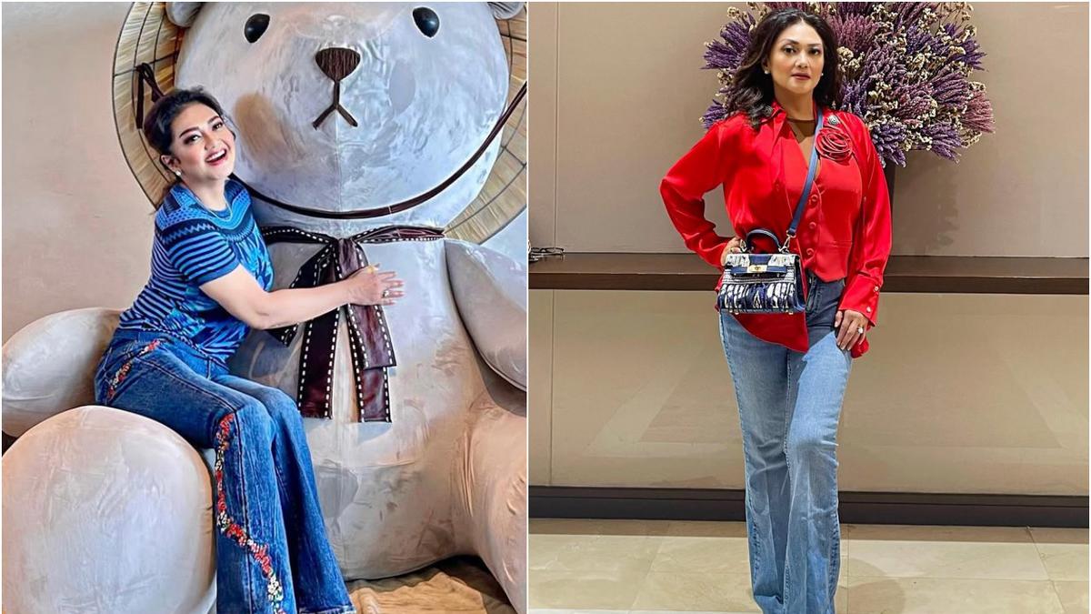 7 Inspirasi Celana Jeans ala Bella Saphira, Tampil Stylish Usia 50-an
