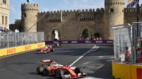 Ini adalah balapan pertama F1 GP Baku di Sirkuit Baku, Azerbaijan, Minggu (19/6/2016). (AFP/Kirill Kudryavtsev)