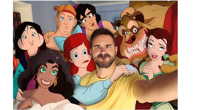 Bak Tinggal Bersama, 7 Editan Foto Pria dengan Karakter Disney Ini Jadi Sorotan