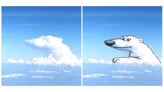 Seniman Ini Buat Ilustrasi Imajinasi dari Awan, 7 Hasilnya Curi Perhatian