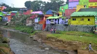 Sungai di Kota Malang, Jawa Timur, tercemar dan hanya cocok untuk pengairan sawah (Zainul Arifin/Liputan6.com) 