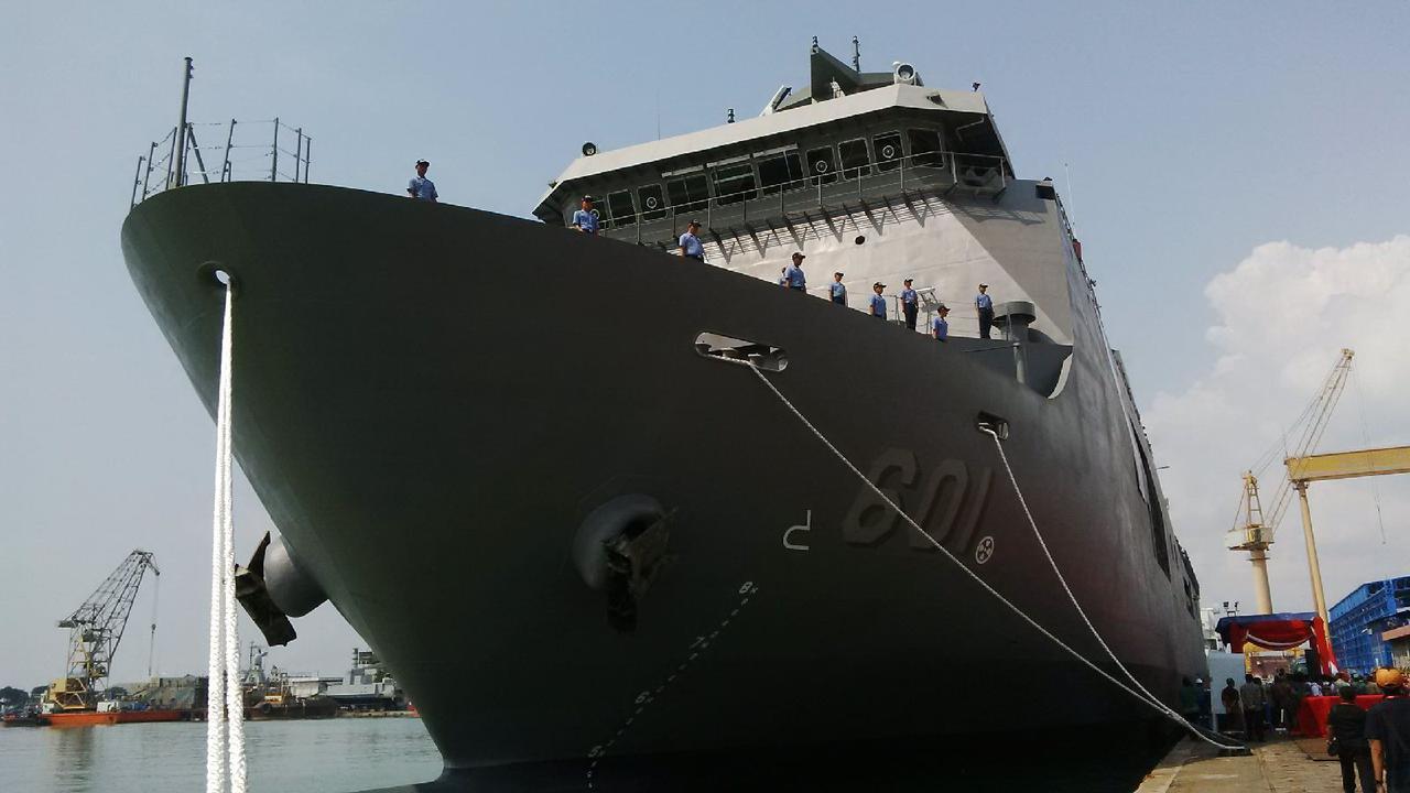 PT PAL Melepas Perdana Kapal Perang Angkut Pesanan Filipina