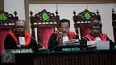 Majelis hakim memimpin sidang lanjutan dengan terdakwa Basuki Tjahaja Purnama atau Ahok di Auditorium Kementan, Jakarta, Selasa (11/4). Pembacaan tuntutan kepada Ahok oleh JPU ditunda hingga 20 April mendatang. (Liputan6.com/Pool/Rommy Pujianto)