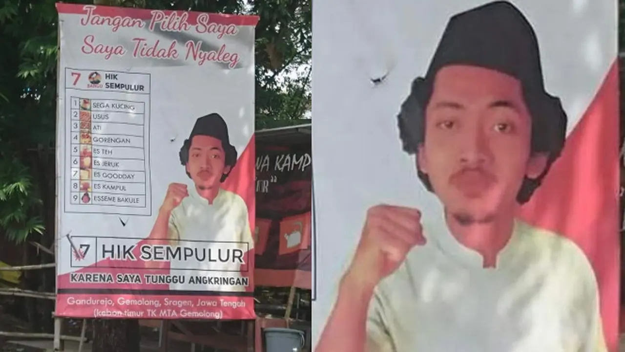 Promosi Angkringan Pakai Baliho ala Caleg, Bikin Heboh Warganet
