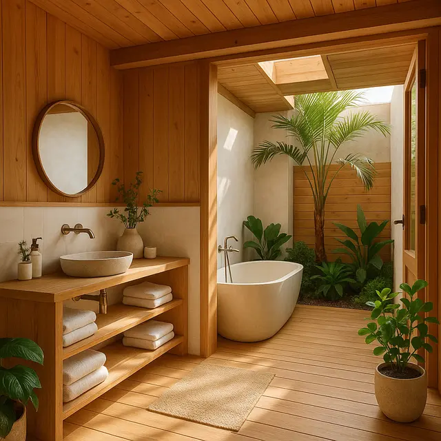 Inspirasi Kamar Mandi Semi Outdoor