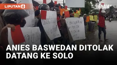 Warga Solo Demo Tolak Kedatangan Anies Baswedan