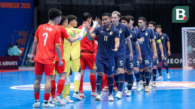 Foto: Aksi Bintang Timnas Futsal Thailand, Muhammad Osamanmusa saat Berjumpa dengan Vietnam di Piala Asia