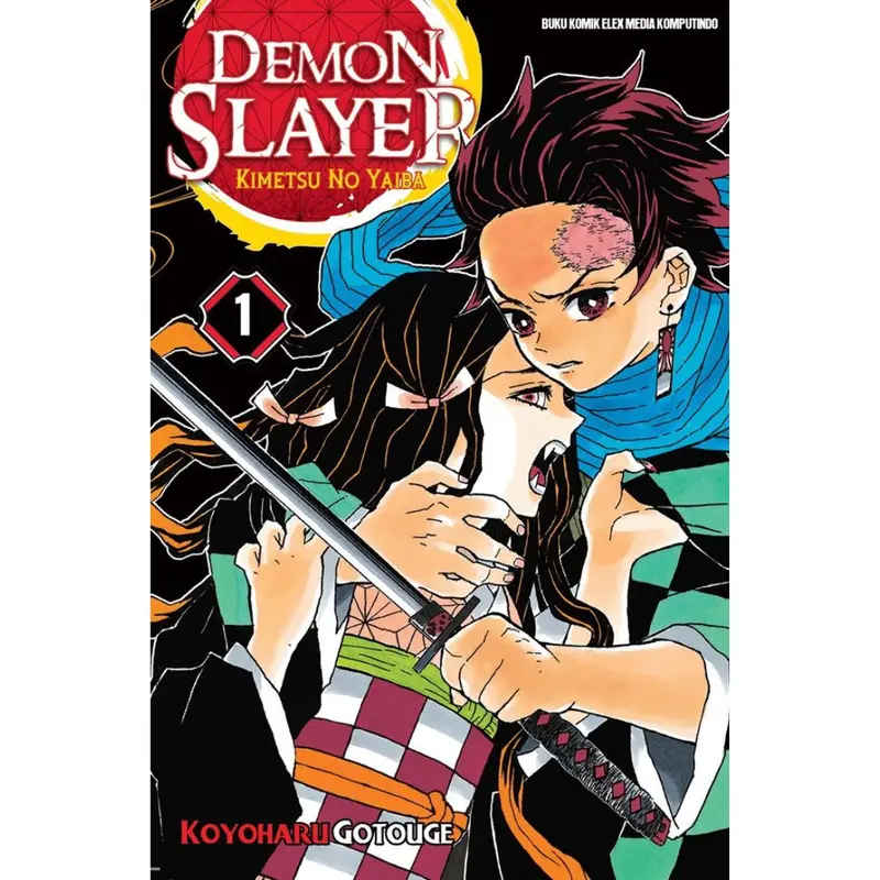 Manga berjudul Demon Slayer: Kimetsu no Yaiba (credit: gramedia.com)