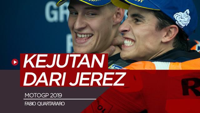 Berita video kejutan terjadi di MotoGP Jerez pada sesi kualifikasi di mana pembalap rookie, Fabio Quartartaro, menjadi yang tercepat dan meraih pole position.