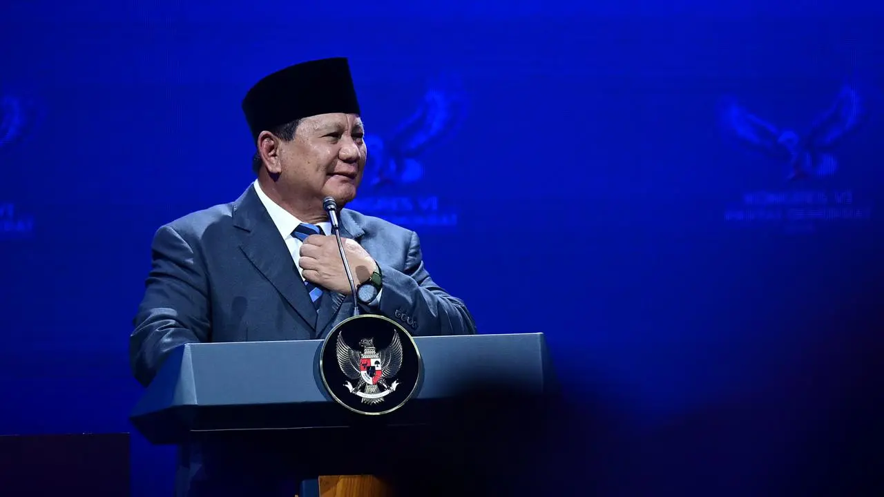 Prabowo di Acara Kongres Demokrat