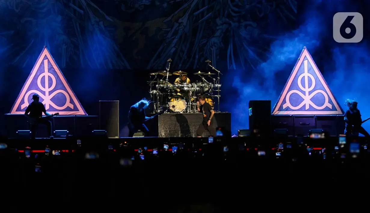 Lamb of God mampu menutup ajang festival musik metal terbesar se-Asia ini dengan hikmat. (Liputan6.com/Herman Zakharia)