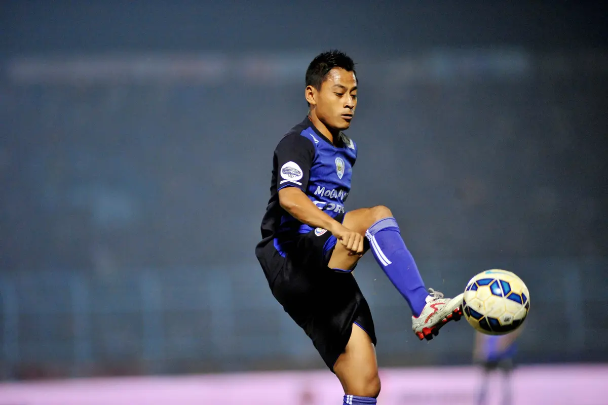 Striker Arema Cronus Samsul Arif (Liputan6.com / Rana Adwa)