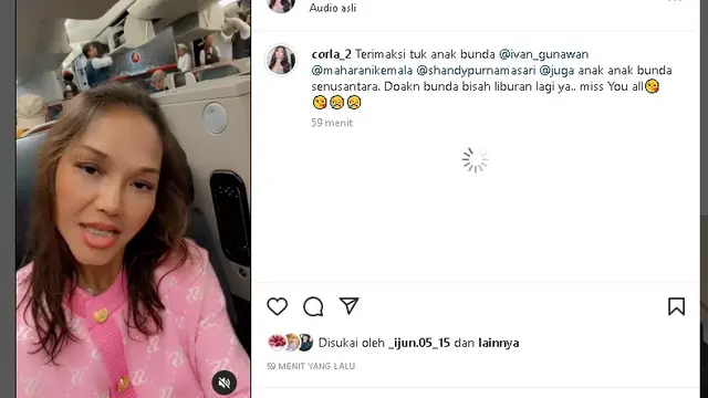 Momen Bunda Corla kembali ke Jerman (Foto: IG corla_2)