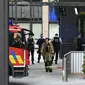 Otoritas tanggap darurat merespons insiden asap beracun di Markas Uni Eropa di Brussels, Belgia (AFP)