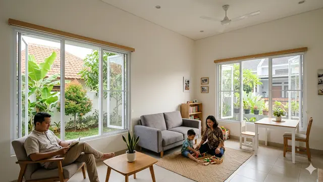 Rumah Tipe 36 yang Sejuk untuk Keluarga 3 Orang