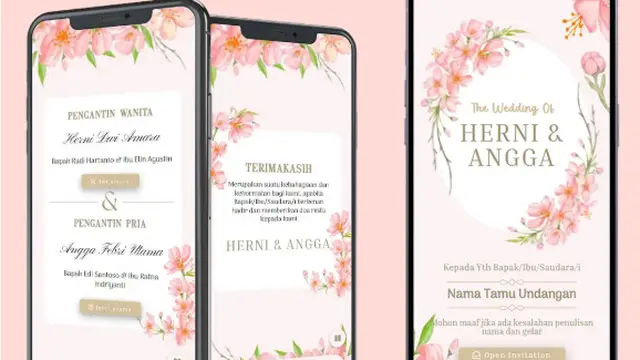 6 Contoh Desain Undangan Pernikahan Digital yang Keren dan Kekinian