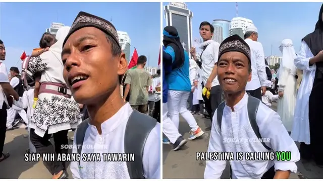 Viral Pria Disabilitas Ikut Aksi Bela Palestina, Semangat Meski Sambil Merangkak