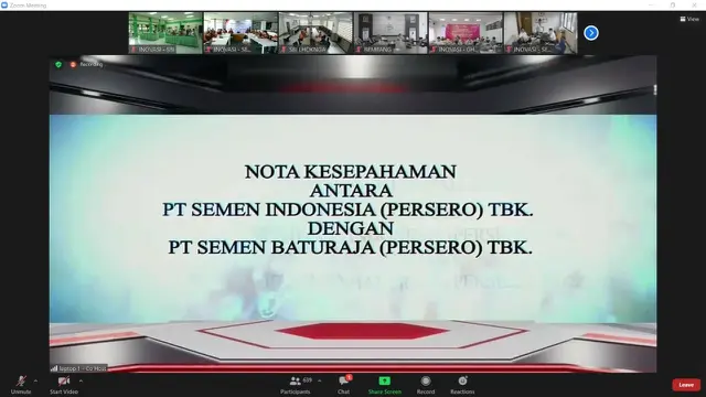 Sinergi Semen Baturaja – SIG Dalam Pembentukan ICRI