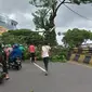 Pohon tumbang sempat menutup Jalan Raya Juanda, Kota Depok. (Istimewa)