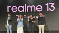 Peluncuran Realme 13 di Indonesia, smartphone mulai Rp 2 jutaan yang siap untuk melibas berbagai game mobile. (Liputan6.com/ Yuslianson)