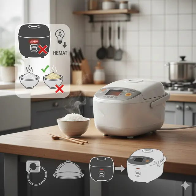 Tips Menggunakan Rice Cooker agar Hemat Listrik dan Tetap Efisien (Foto: Gemini AI)