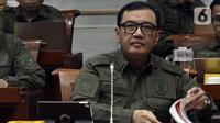 Kepala BIN Budi Gunawan saat mengikuti rapat kerja dengan Komisi I DPR di kompleks Parlemen, Senayan, Jakarta, Rabu (12/2/2020). Rapat kerja tertutup ini tersebut membahas isu-isu aktual. (Liputan6.com/Johan Tallo)