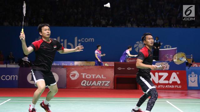 Kalahkan Pasangan Jepang, Hendra/Ahsan Melaju ke Semifinal Indonesia Open 2019