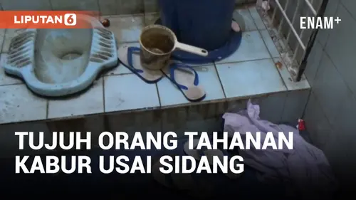 VIDEO: Jebol Teralis Kamar Mandi, Tujuh Tahanan di Cianjur Melarikan Diri Usai Jalani Sidang
