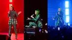 Foto kolase Nicki Minaj saat tampil di atas panggung Powerhouse NYC di Newark, New Jersey pada 29 Oktober 2022. (Roy Rochlin/Getty Images untuk iHeartRadio/AFP)